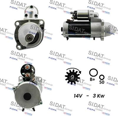 Sidat S12BH0265 - Стартер autosila-amz.com