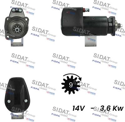 Sidat S12BH0778A2 - Стартер autosila-amz.com