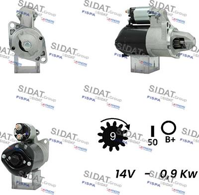 Sidat S12DE0582A2 - Стартер autosila-amz.com