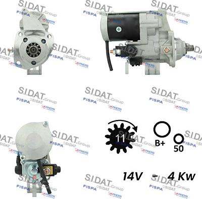 Sidat S12DE0374A2 - Стартер autosila-amz.com