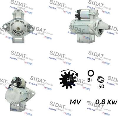 Sidat S12DE0227A2 - Стартер autosila-amz.com