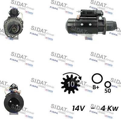 Sidat S12DE0702A2 - Стартер autosila-amz.com