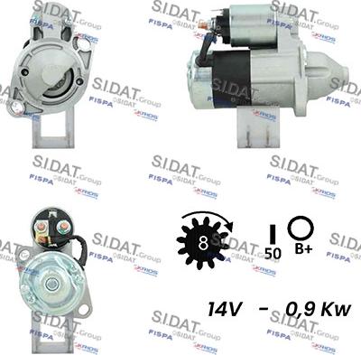 Sidat S12MH0555A2 - Стартер autosila-amz.com