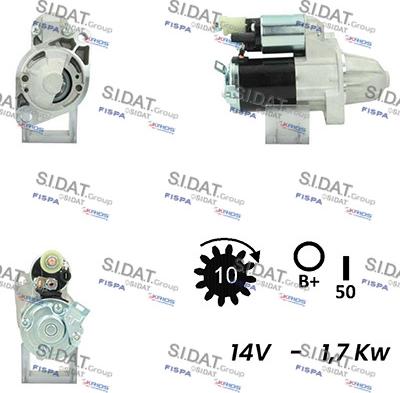 Sidat S12MH0525A2 - Стартер autosila-amz.com