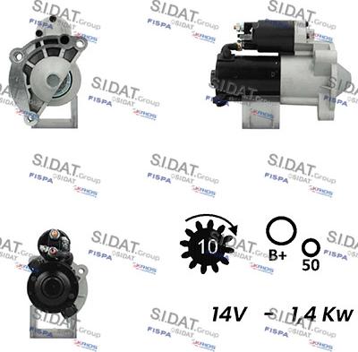 Sidat S12MH0005A2 - Стартер autosila-amz.com