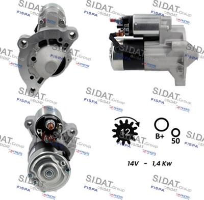 Sidat S12MH0344A2 - Стартер autosila-amz.com