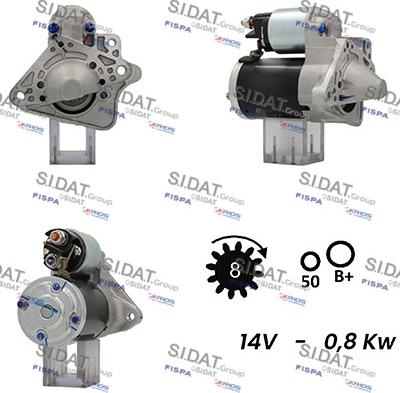 Sidat S12MH0365 - Стартер autosila-amz.com