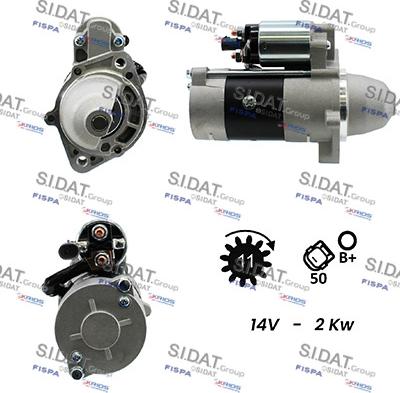 Sidat S12MH0308A2 - Стартер autosila-amz.com