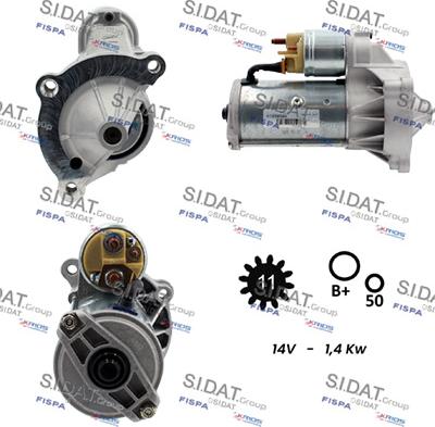 Sidat S12VA0005 - Стартер autosila-amz.com