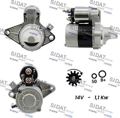 Sidat S12VA0011A2 - Стартер autosila-amz.com