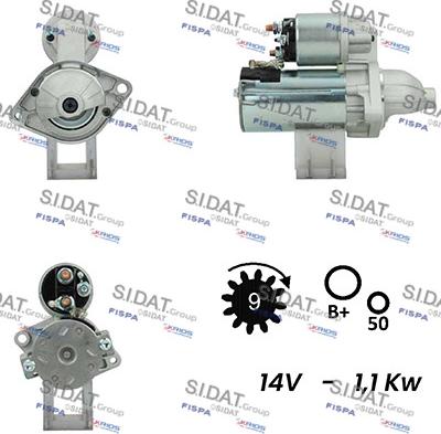 Sidat S12VA0033 - Стартер autosila-amz.com