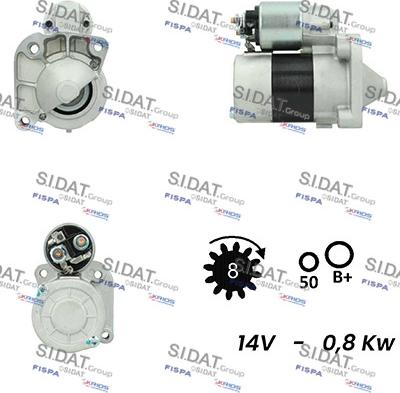 Sidat S12VA0191A2 - Стартер autosila-amz.com