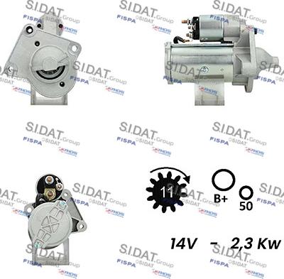 Sidat S12VA0124A2 - Стартер autosila-amz.com