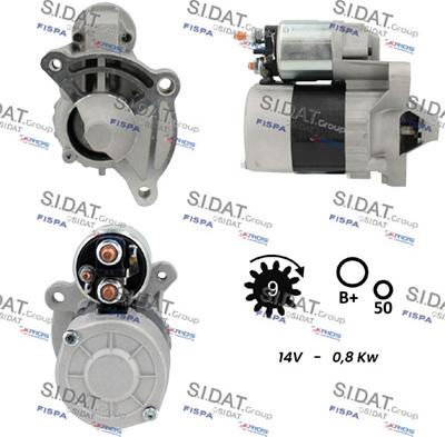 Sidat S12VA0776A2 - Стартер autosila-amz.com