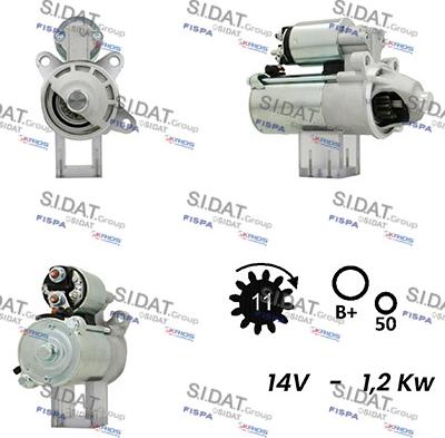 Sidat S12VS0696A2 - Стартер autosila-amz.com