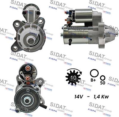 Sidat S12VS0054A2 - Стартер autosila-amz.com