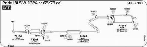 Sigam 034013 - Кронштейн, втулка, система выпуска ОГ autosila-amz.com