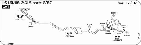 Sigam BM095 - Система выпуска ОГ autosila-amz.com