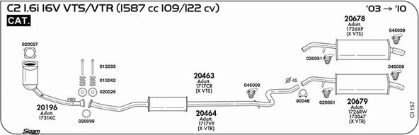 Sigam CI157 - Система выпуска ОГ autosila-amz.com