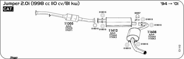 Sigam CI112 - Система выпуска ОГ autosila-amz.com