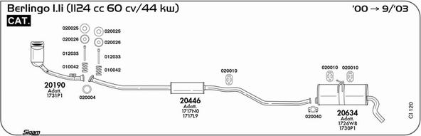 Sigam CI120 - Система выпуска ОГ autosila-amz.com