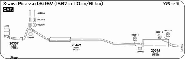 Sigam CI205 - Система выпуска ОГ autosila-amz.com