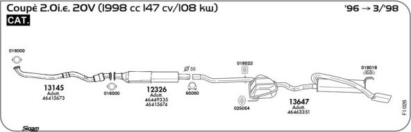 Sigam FI026 - Система выпуска ОГ autosila-amz.com