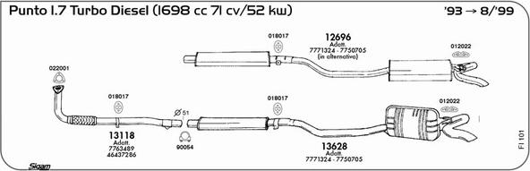 Sigam FI101 - Система выпуска ОГ autosila-amz.com