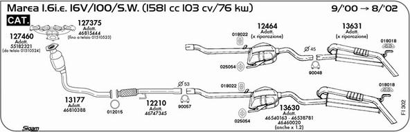 Sigam FI302 - Система выпуска ОГ autosila-amz.com