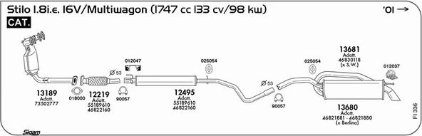 Sigam FI336 - Система выпуска ОГ autosila-amz.com