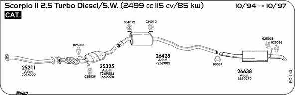 Sigam FO143 - Система выпуска ОГ autosila-amz.com