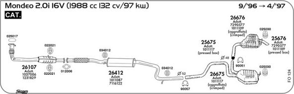 Sigam FO124 - Система выпуска ОГ autosila-amz.com