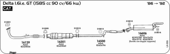 Sigam LA035 - Система выпуска ОГ autosila-amz.com