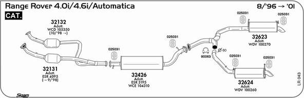 Sigam LR043 - Система выпуска ОГ autosila-amz.com