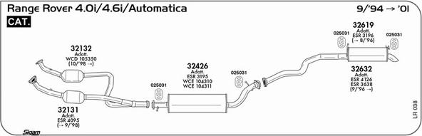 Sigam LR038 - Система выпуска ОГ autosila-amz.com