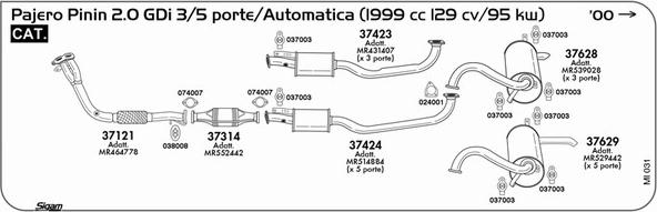 Sigam MI031 - Система выпуска ОГ autosila-amz.com