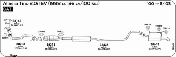 Sigam NI061 - Система выпуска ОГ autosila-amz.com