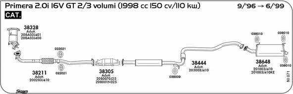 Sigam NI071 - Система выпуска ОГ autosila-amz.com