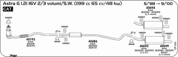 Sigam OP033 - Система выпуска ОГ autosila-amz.com