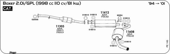 Sigam PE145 - Система выпуска ОГ autosila-amz.com