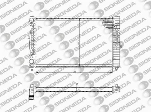 Signeda RA60489A/60299 - Радиатор, охлаждение двигателя autosila-amz.com