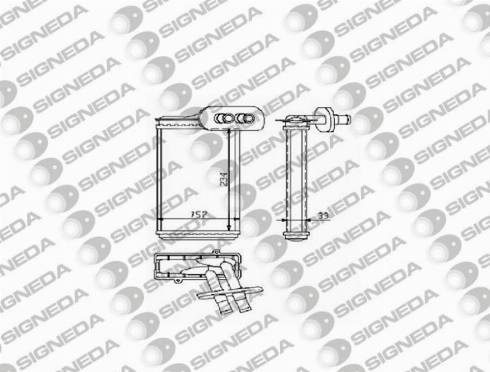 Signeda RP73962 - Теплообменник, отопление салона autosila-amz.com