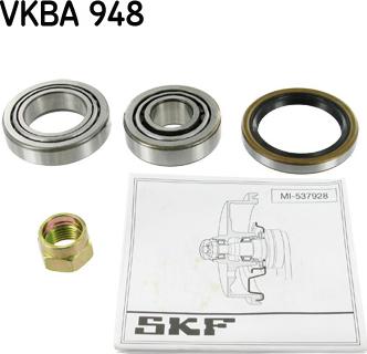 SKF VKBA 948 - Комплект подшипника ступицы колеса autosila-amz.com