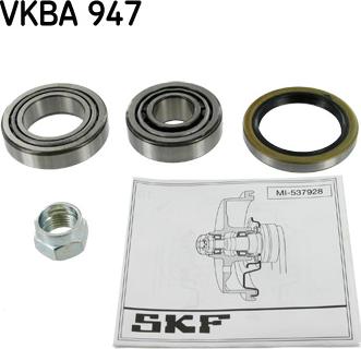 SKF VKBA 947 - Комплект подшипника ступицы колеса autosila-amz.com