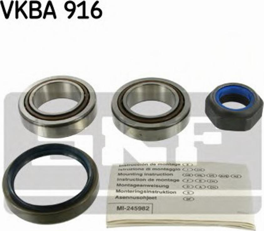 SKF VKBA 916 - Комплект подшипника ступицы колеса autosila-amz.com