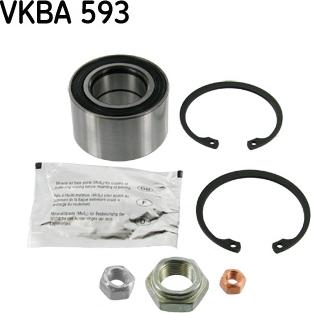 SKF VKBA 593 - Комплект подшипника ступицы колеса autosila-amz.com