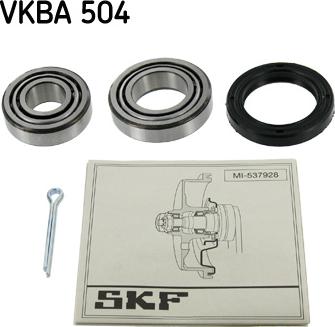 SKF VKBA 504 - Подшипник ступицы, комплект Ford Fiesta, Rear 76-89 autosila-amz.com