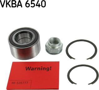 SKF VKBA 6540 - Комплект подшипника ступицы колеса autosila-amz.com