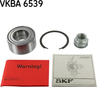 SKF VKBA 6539 - Комплект подшипника ступицы колеса autosila-amz.com