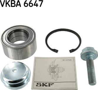 SKF VKBA 6647 - Комплект подшипника ступицы колеса autosila-amz.com